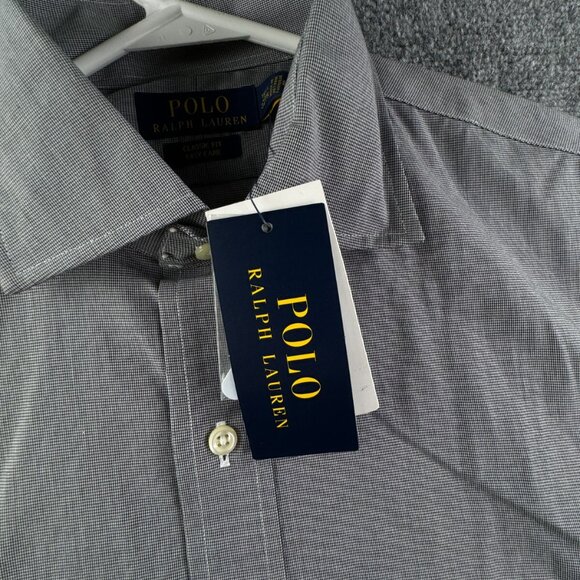 NWT Polo Ralph Lauren Button Up Shirt Long Sleeve Classic 15.5 34/35 Gray Men - Picture 7 of 14